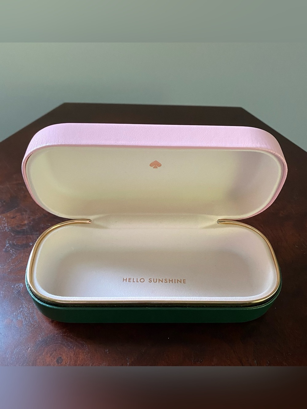 kate spade NY Glasses/Sunglasses Case,  Pink and Hunter Green - Picture 2 of 9